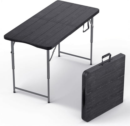 2 Pack of 6 Feet Foldable Table with Built in Handle & Steel Legs | 6FT Heavy Duty Folding Portable | Perfect for Party, Dining, Wedding, Events, Picnic Indoor, Outdoor Camping Folding - 6 Foot