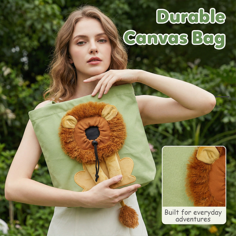 Pet Carrier Bag – Head-out portal, lion mane design & durable canvas.