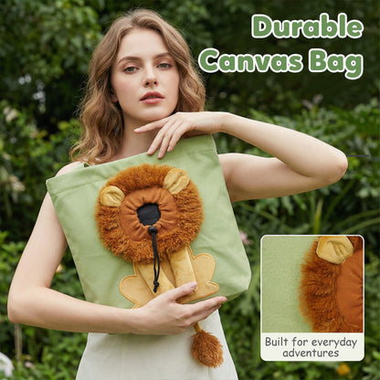 Pet Carrier Bag – Head-out portal, lion mane design & durable canvas.