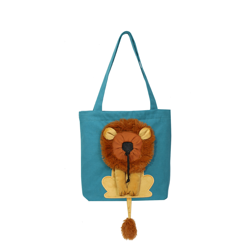Pet Carrier Bag – Head-out portal, lion mane design & durable canvas.