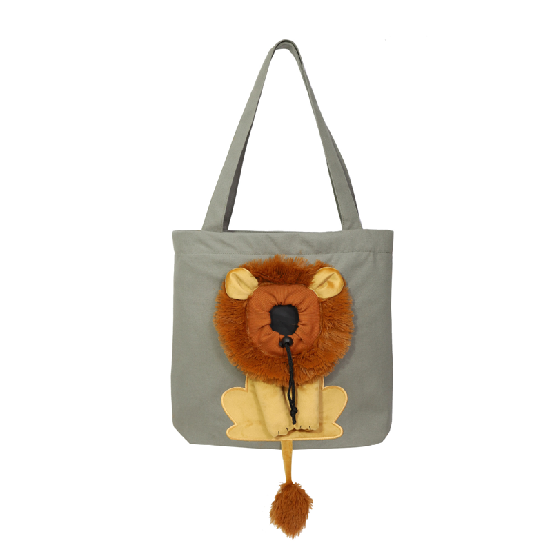 Pet Carrier Bag – Head-out portal, lion mane design & durable canvas.