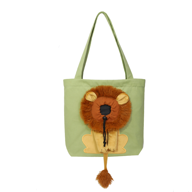 Pet Carrier Bag – Head-out portal, lion mane design & durable canvas.
